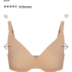 SKIMS Unlined Full Coverage Bra Beige 38DDD